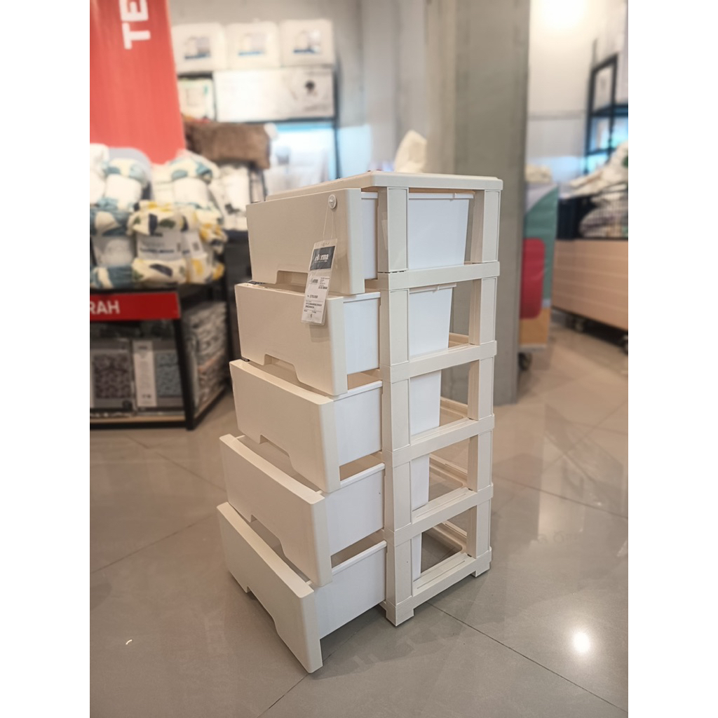 informa Ivy Laci penyimpanan 5 tingkat warna ivory.