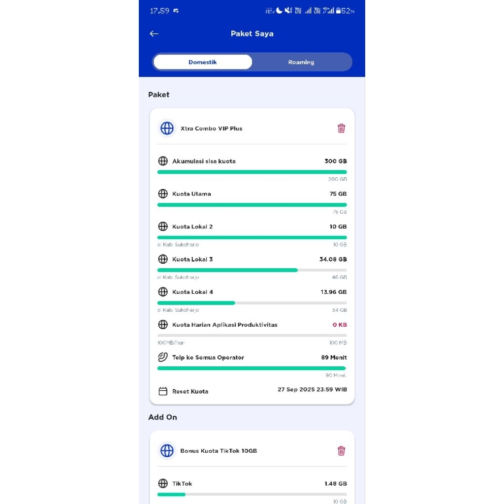 KARTU XL VIP DISCOUNT 90%