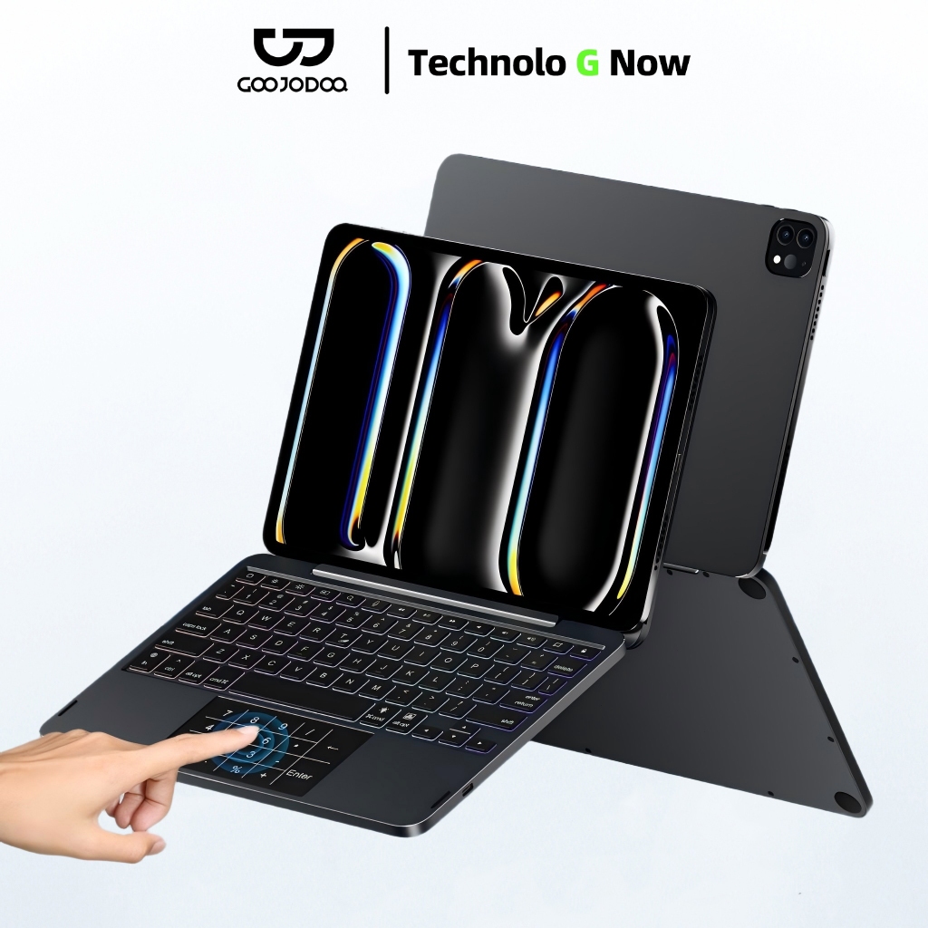 Goojodoq Magic Keyboard Case Paduan aluminium Case With touch digital buttons for iPad Pro 11 12.9  