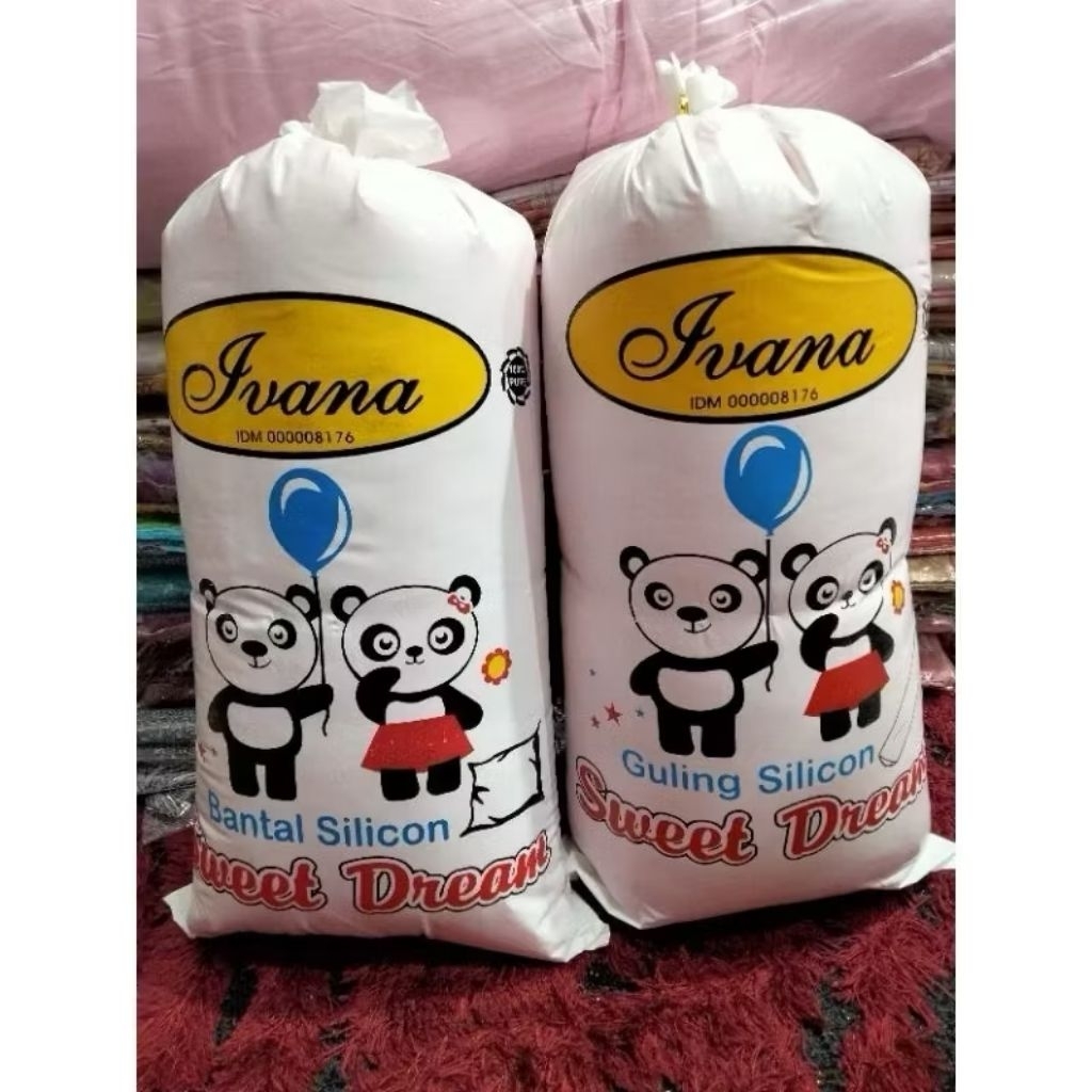 Bantal Guling Ivana || Bantal Guling Putih 100% Silicone