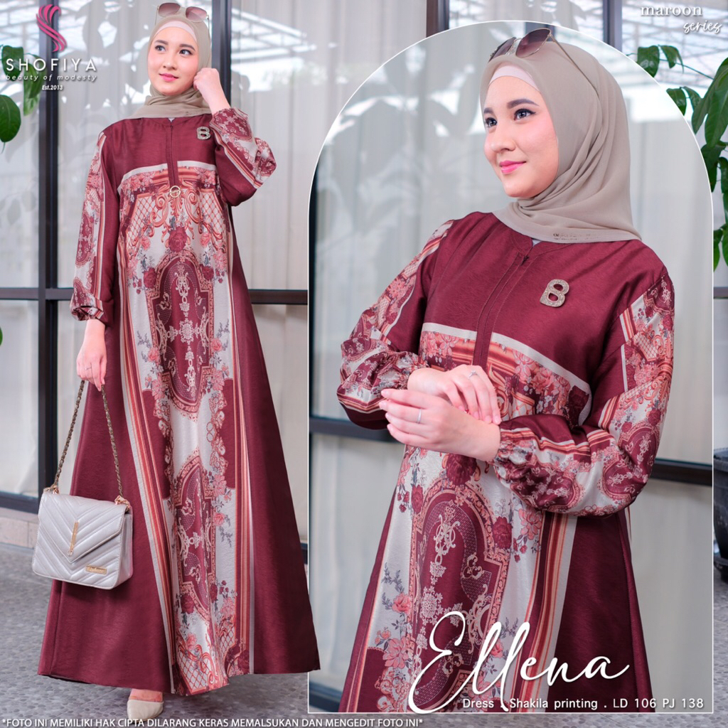 GAMIS DRESS ELLENA ORIGINAL BY SHOFIYA