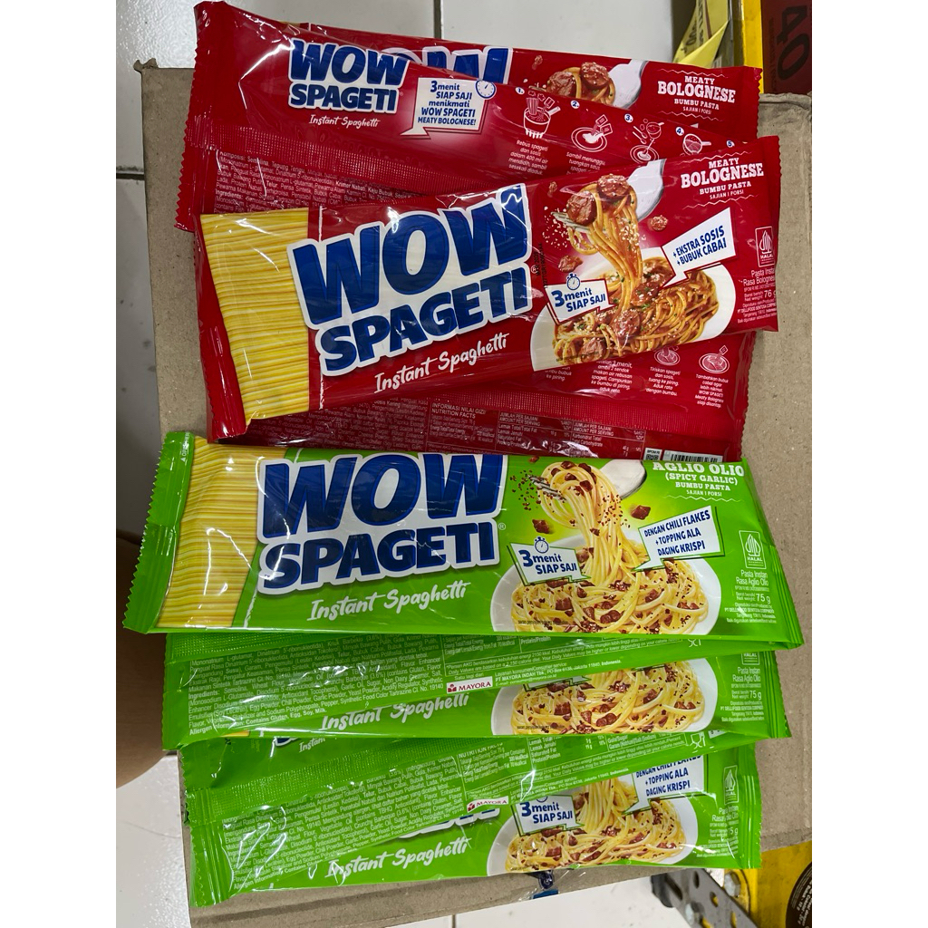 

SPAGETTI WOW INSTANT BOLOGNESE/ AGLIO OLIO
