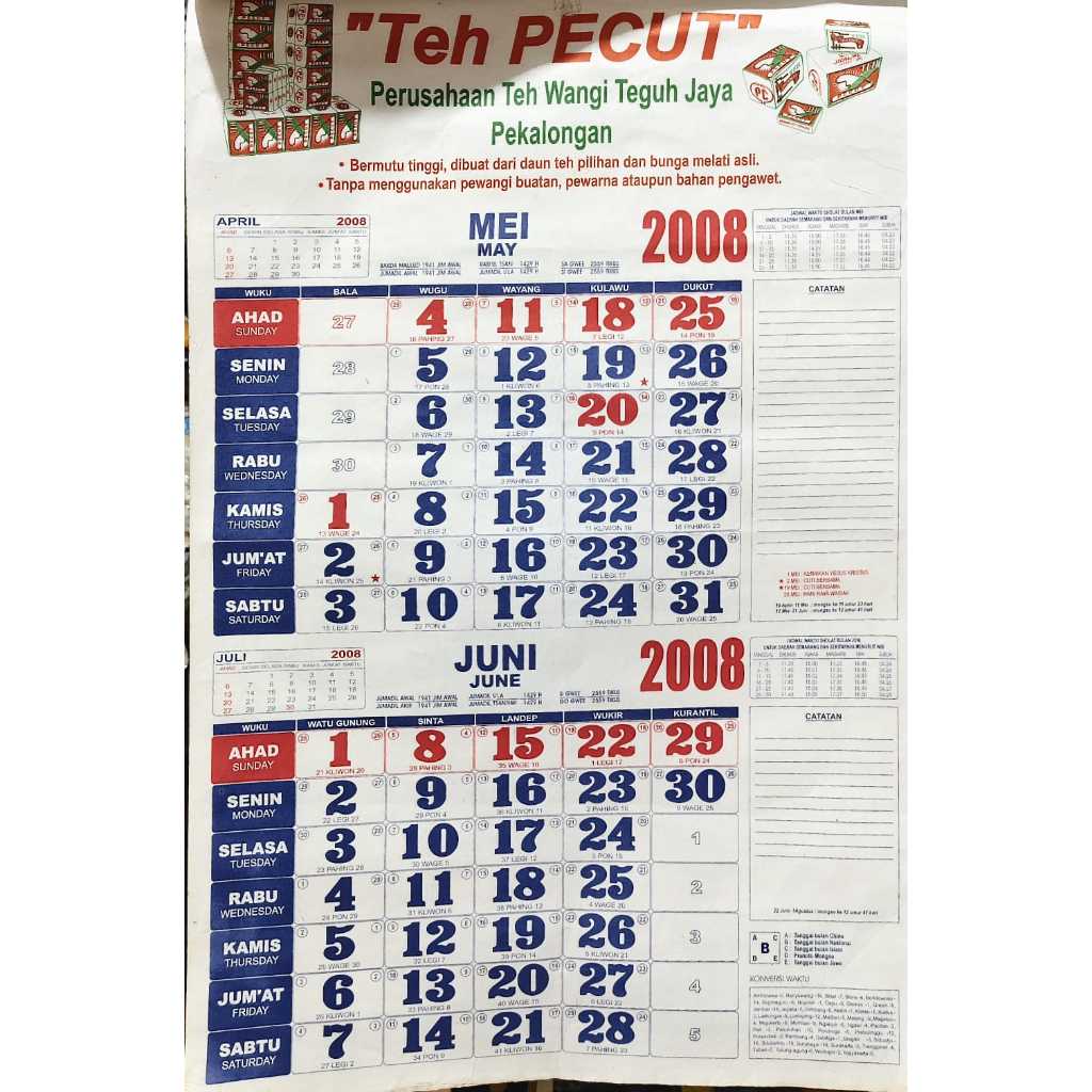 

KALENDER JADUL KALENDER TAHUN 2008 TEH PECUT