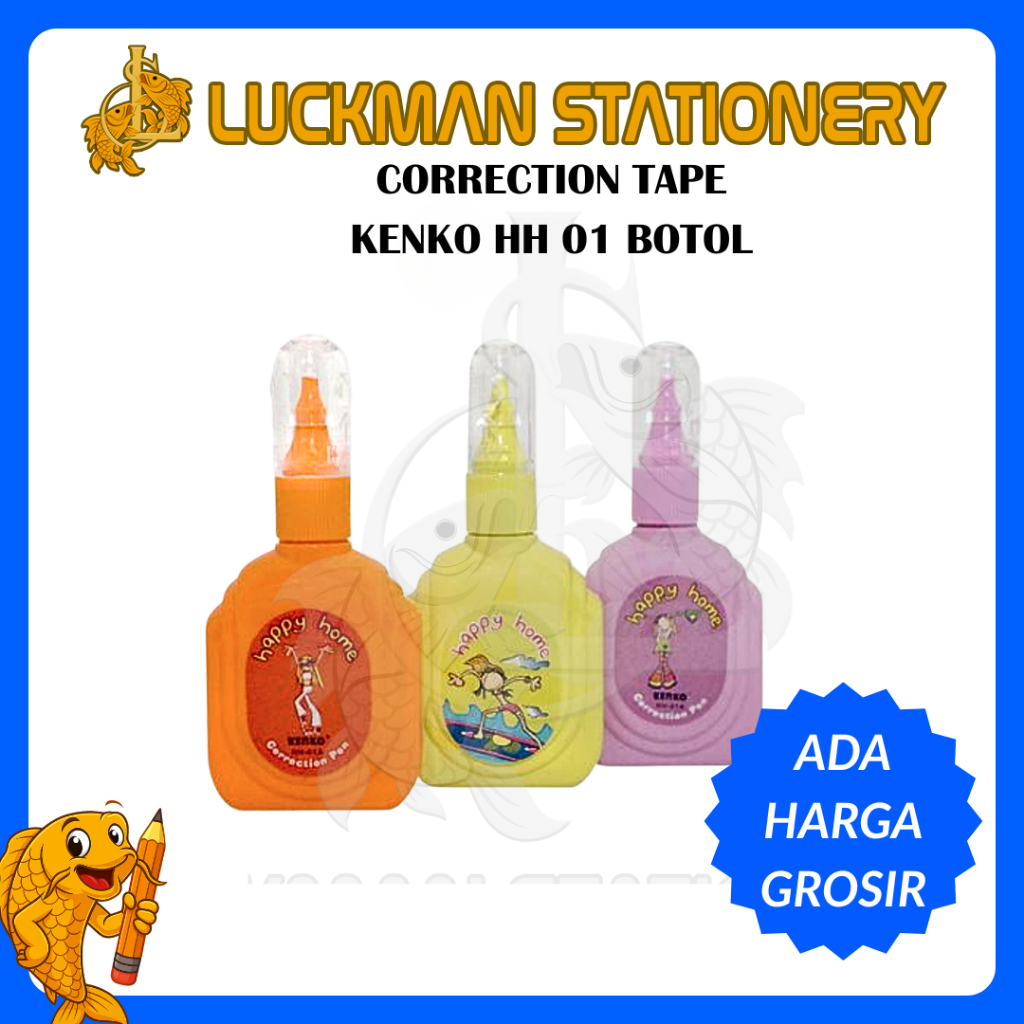 

LUCKMAN STATIONERY - CORRECTION TAPE KENKO HH 01 BOTOL / TIPEX CAIR / STIPO KENKO