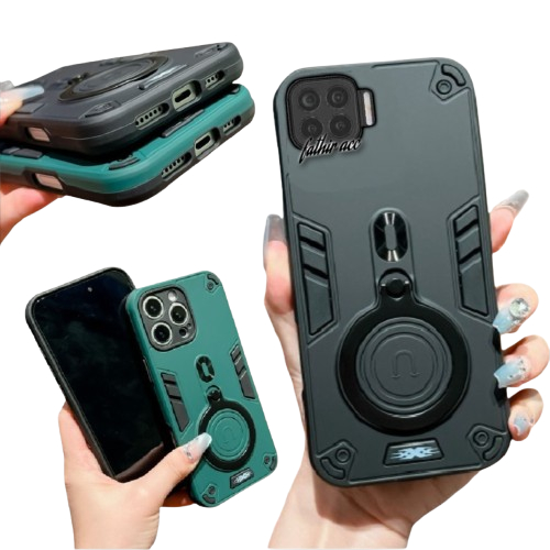 CASE UNTUK HP OPPO RENO 4F CASING STANDING CASE RING PRO HARDCASE HP ROBOT NEW COVER