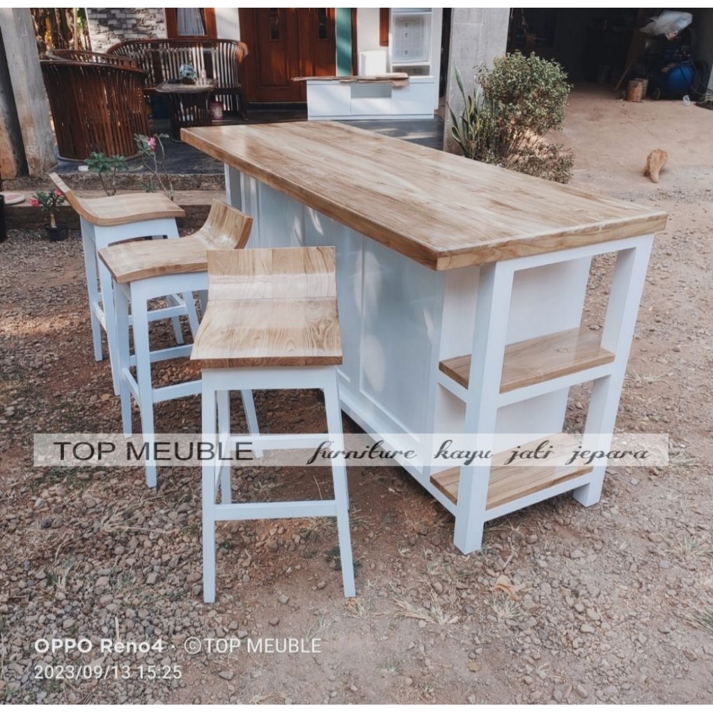 SET MEJA BAR MEJA ISLAND ISLAND TABLE DINING TABLE