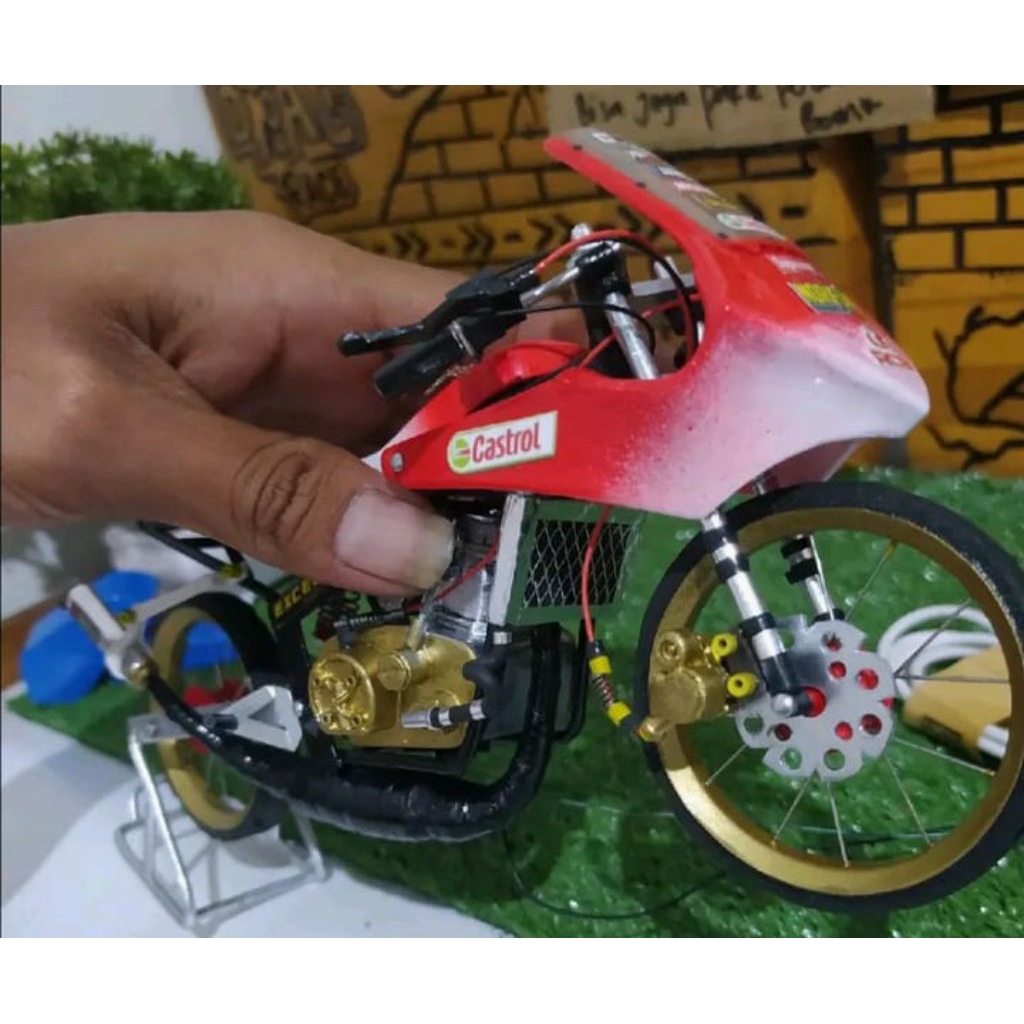 MINIATUR MOTOR DRAG KAWASAKI NINJA RR OLD ALA THAILAND SERIES
