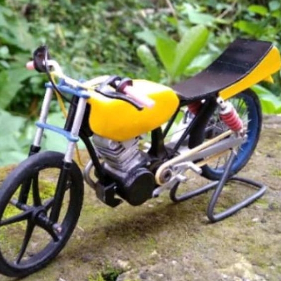 DIECAST MINIATUR MOTOR HONDA GL PRO TRONDOL BAN BISA BERPUTAR