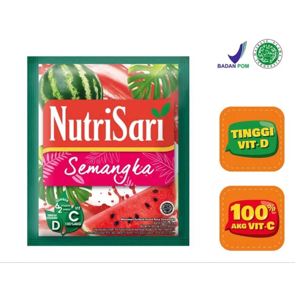 

NutriSari Semangka 1 Renteng - 10 Sachet