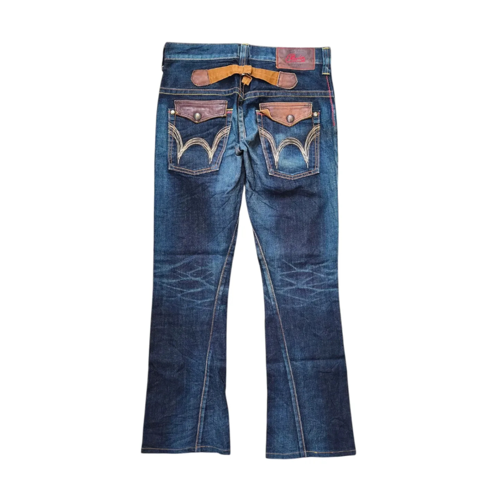EDWIN blue Trip - Celana Jeans Celana Panjang Jeans Celana Jeans Bootcut Cutbray Made in Japan Size 