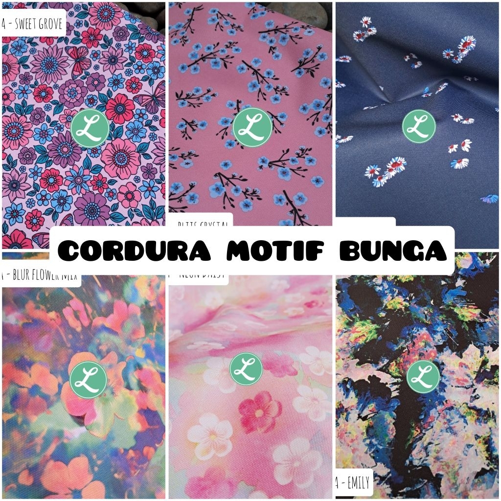 KAIN CORDURA MOTIF / CORDURA MOTIF BUNGA