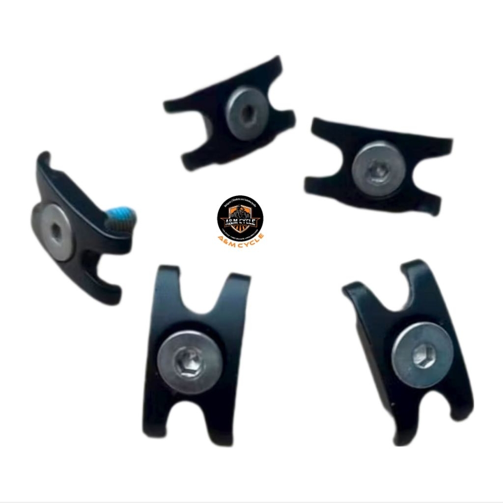 Jalur kabel outer sepeda untuk dua jalur klem jalur kabel luar,cable guide clamp alloy MTB jadul Fed