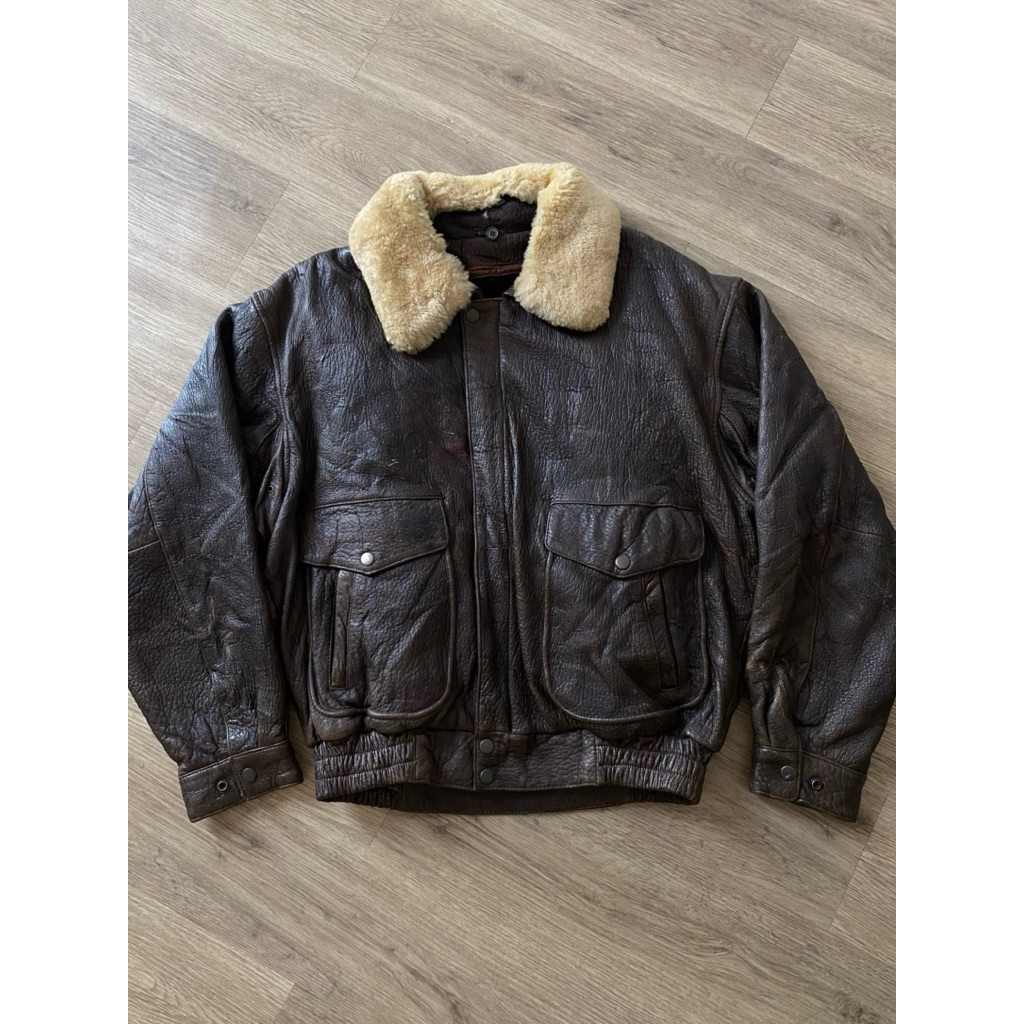 DADY COSTA VINTAGE BOMBER FLIGHT LEATHER JACKET
