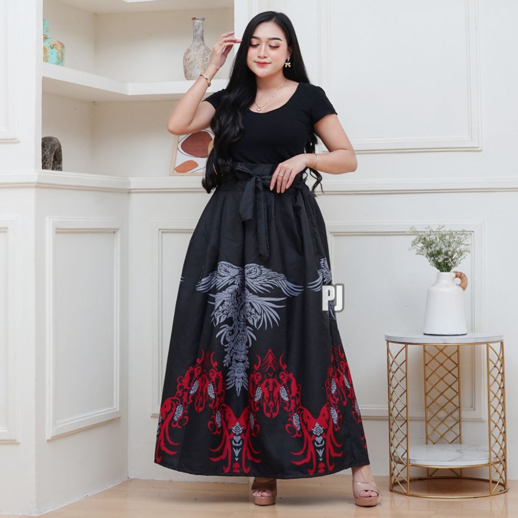 ROK BATIK PANJANG MAYUNG BEST SELLER MOTIF GENTONG HITAM Pj Batik2308