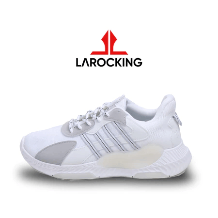 Sepatu Sneakers Larocking Saka - Putih  | Sepatu Olahraga Running Gym Pria Wanita