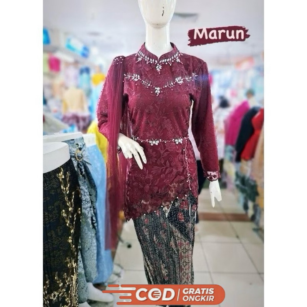 Setelan Kebaya Buterfly Payet/Kebaya Mewah Lamaran/Kebaya Mewah Wisuda/Kebaya Payet Modern/Kebaya Ca