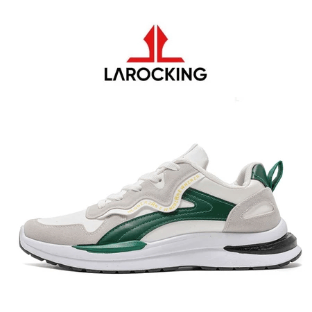 Sepatu Sneakers Larocking Arkas – Putih Cream | Sepatu Olahraga Running Gym Pria Wanita