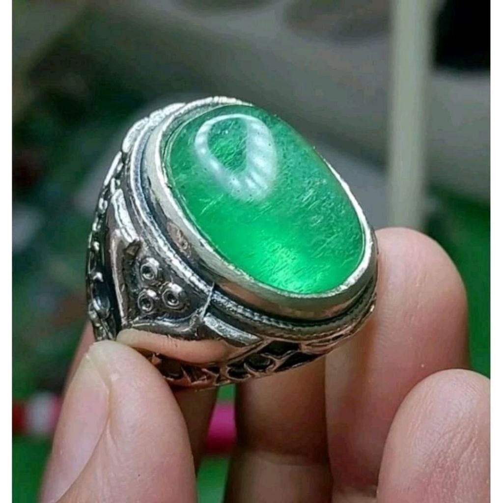 cincin batu akik zamrud kalimantan zamkal asli natural harian