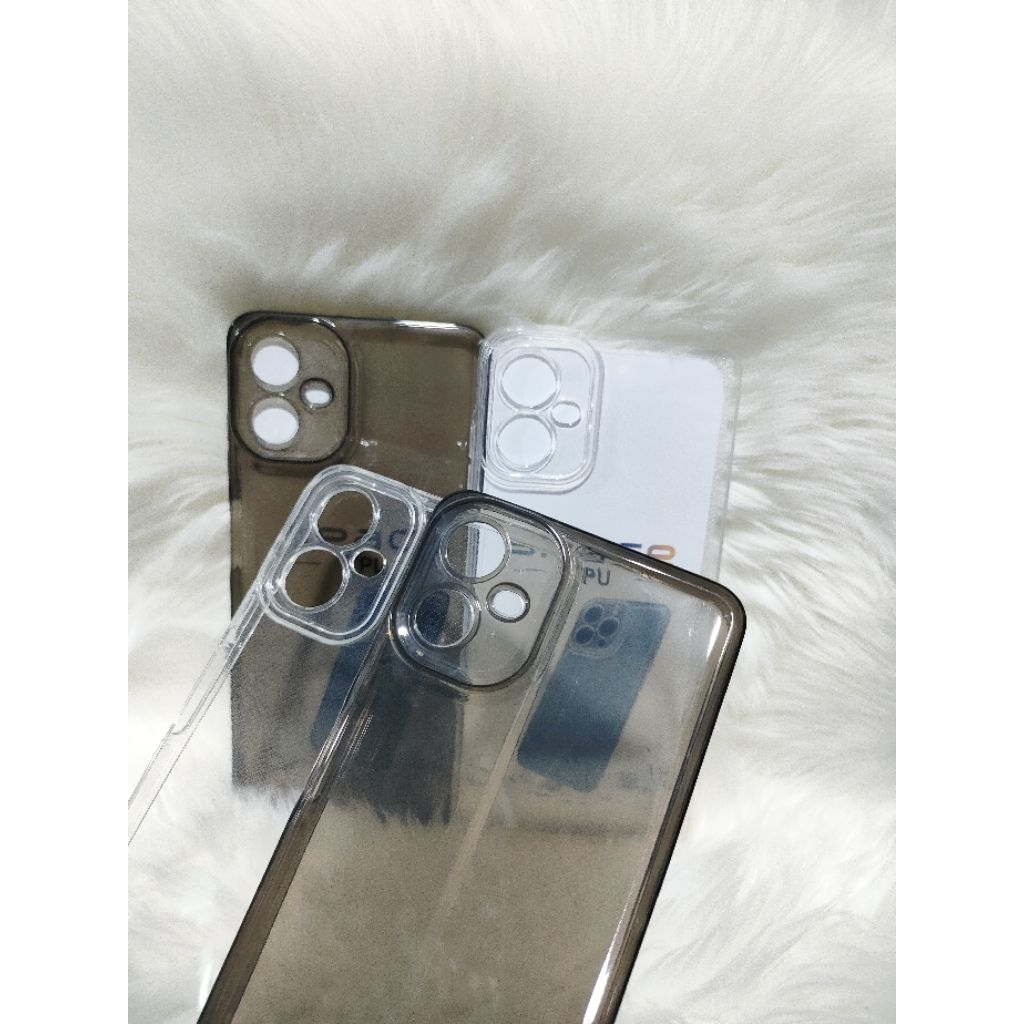 Silikon Space Original Tpu Samsung A03 A035F SoftCase Clear Bening Transparan Hitam Black