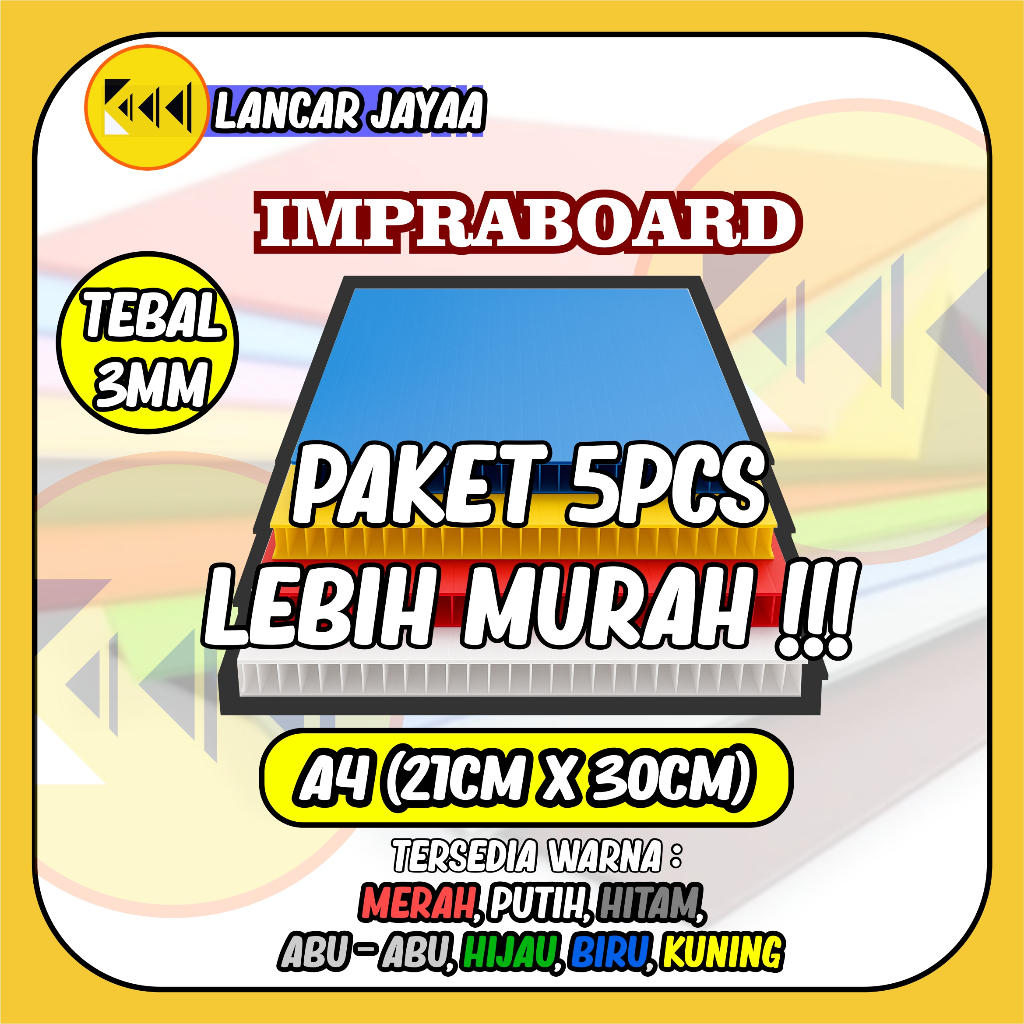 

Impraboard 3mm UK A4 ( 21CM X 30CM ) BELI 5 LEBIH MURAH / Papan Plastik Corrugated / Alas Proyek / Display/ Papan Promosi/ SERBAGUNA