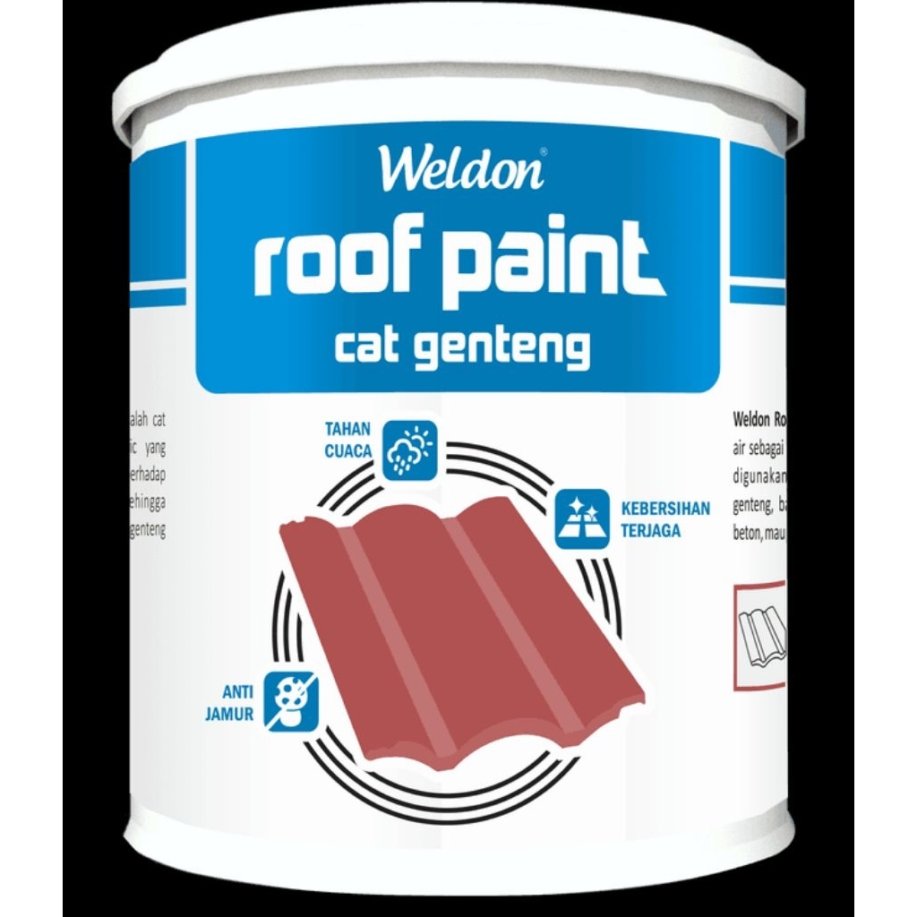 Weldon Roof Paint Cat Genteng Campuran Air 20 Kg Glossy
