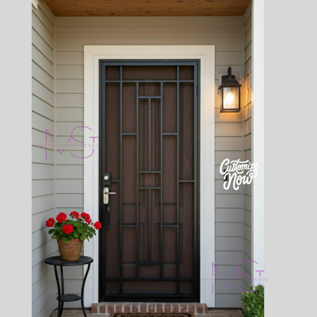 Tralis Pintu set kawat nyamuk/ Pengaman rumah/pintu exspander
