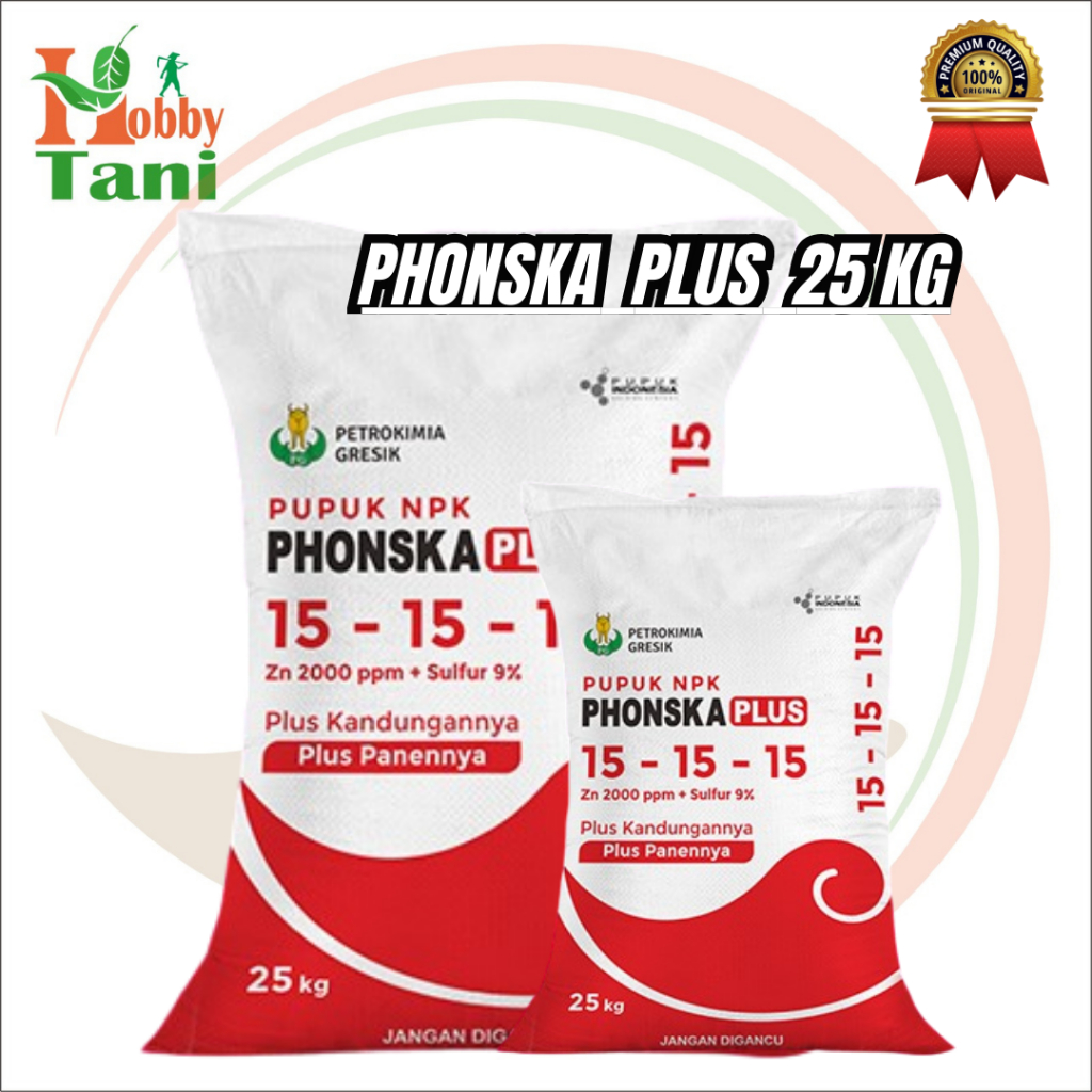 Pupuk NPK PHONSKA Plus 15-15-15 25kg Non Subsidi, Original Pabrik