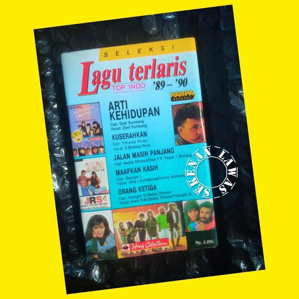 Kaset Seleksi Lagu Terlaris Top Indo 89-90 (Mulus) / Doel Sumbang, Nicky Astria, 6 Bintang Rock dkk