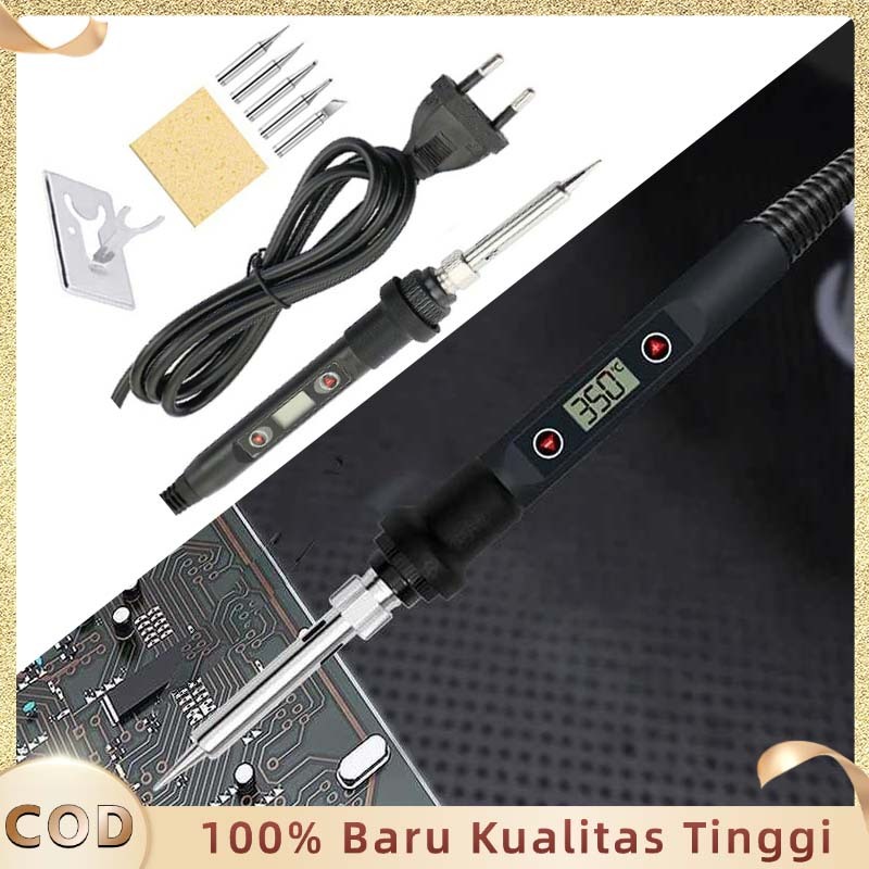 Set Solder Listrik Lengkap Solder Listrik Timah Set Iron Listrik 80watt Solder Pengatur Suhu Electri