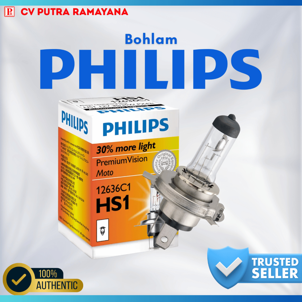 Bohlam Lampu Depan Motor Philips HS1 12636 (Scoopy, Vixion, Verza)