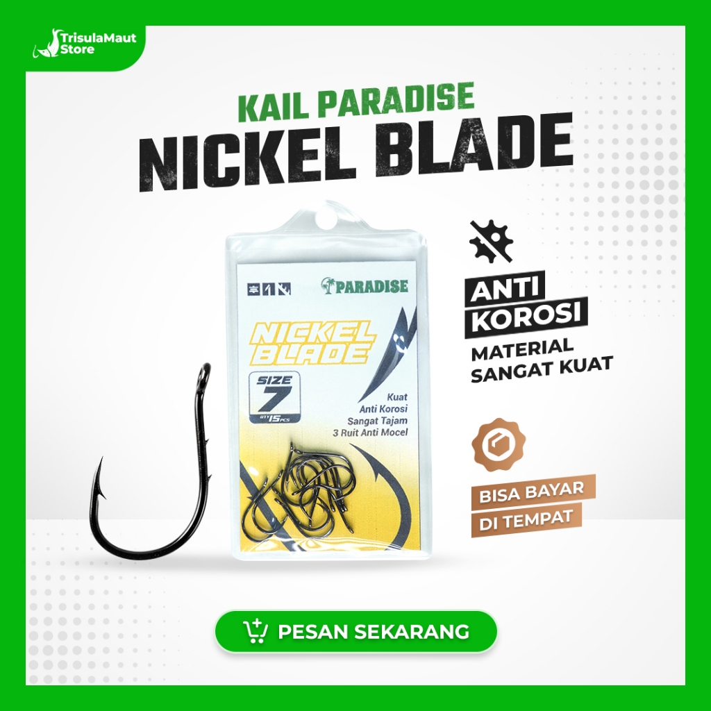Kail Paradise Nickel Blade Tajam 3 Ruit Anti Mocel Anti Korosi