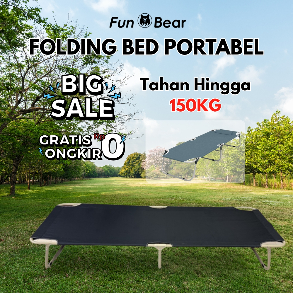 Funbear Kursi Lipat Panjang Kasur Portable Kursi Lipat Tidur Santai Kursi Lipat Santai Tempat Tidur 