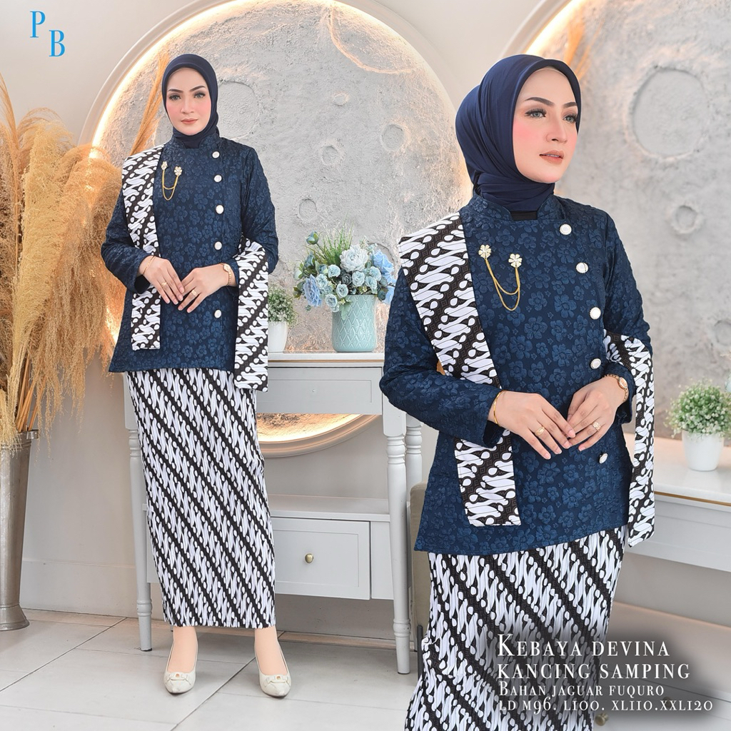 SR Kebaya / Setelan Kebaya Jaguard Kancing Samping Free Bros / Kebaya Jaguard Fukoro / Kebaya Set Ro