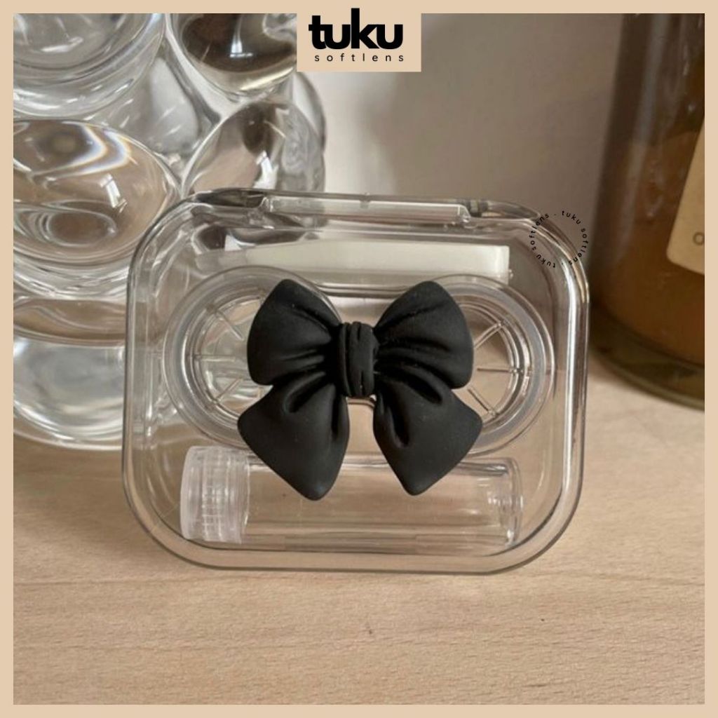 (GROSIR 8.500) KOTAK TRANSPARAN PITA / KOTAK TRANSPARANT PITA / WARNA RANDOM / LENCASE / TEMPAT SOFT