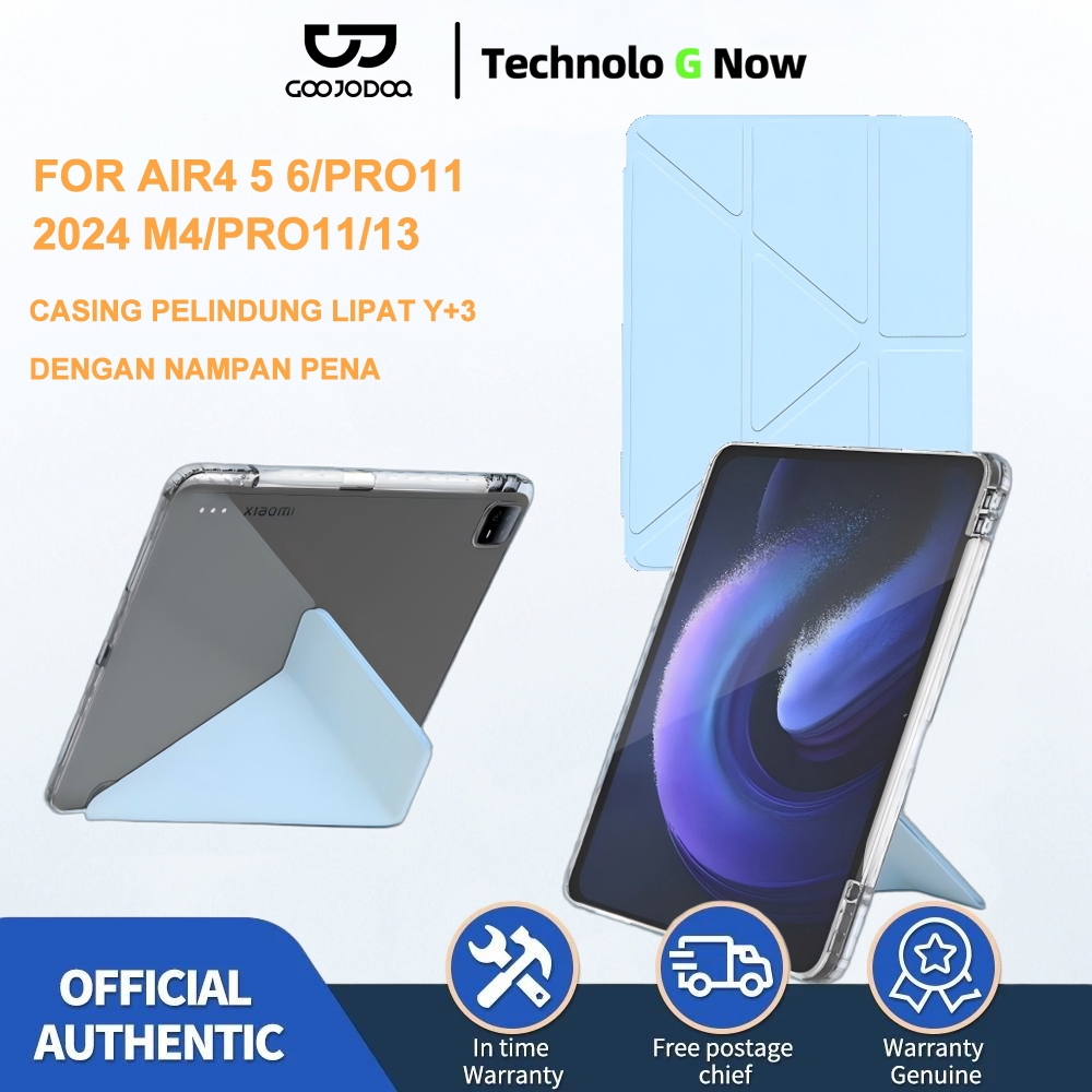 Goojodoq 5-in-1 Folding iPad Case Multi-Angle Viewing Slot Waterproof TPU Cover For iPad Air 4 5 6 1