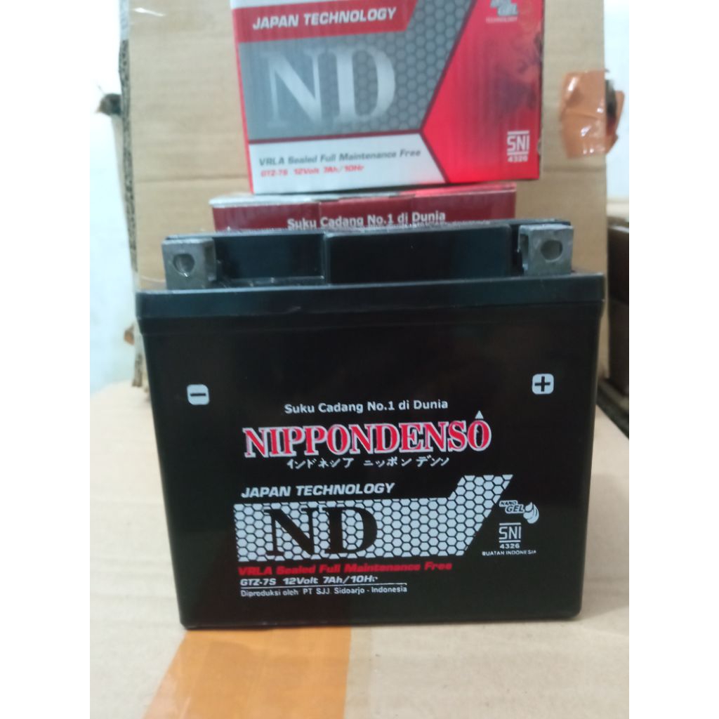 AKI MOTOR KERING GTZ-7S  12VOLt,-7Ah/10Hr/NIPPONDENSO