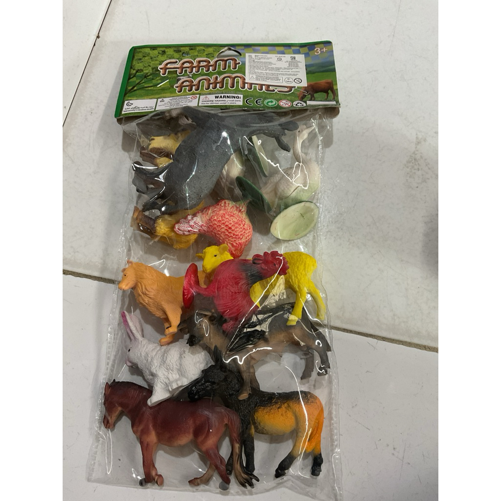 Mainan Anak Farm Animal 12pcs Karet