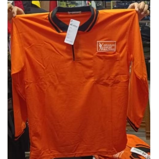 Kaos polos Gerakan Rakyat panjang oren Bordir