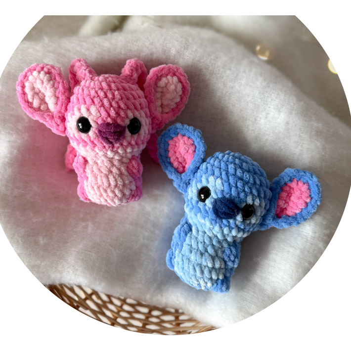mini stitch & angel  [ HANYA CROCHET PATTERN/ AMIGURUMI PATTERN BUKAN BONEKA JADI ]