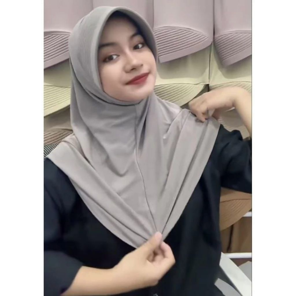 Hijab Instan-Bergo PET TEBAL/Kerudung Oval Pet Tebal/Besar/Hijab Sport/Hijab Bergo sport Pet Tebal
