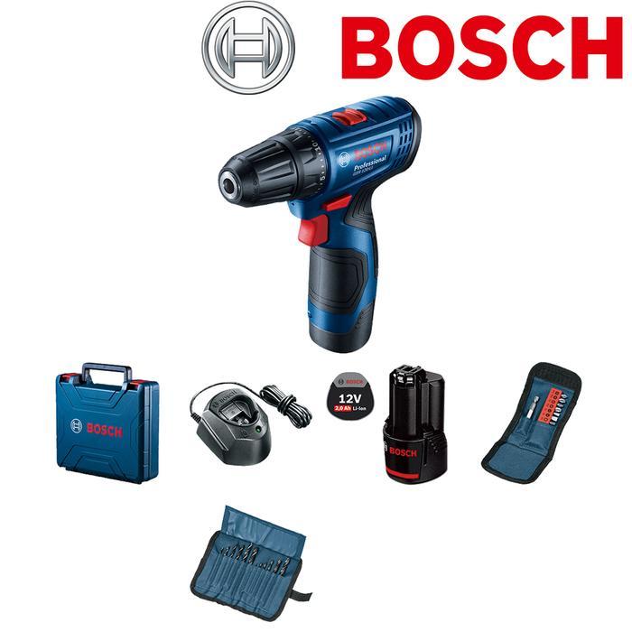 Bor Baterai GSR12Li Bosch Cordless Drill GSR 120 Li + Mata Bor 23pcs