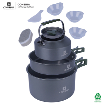 CONSINA COOKING SET 3 PERSON ALUMUNIUM | CAMPING OUTDOOR HIKING