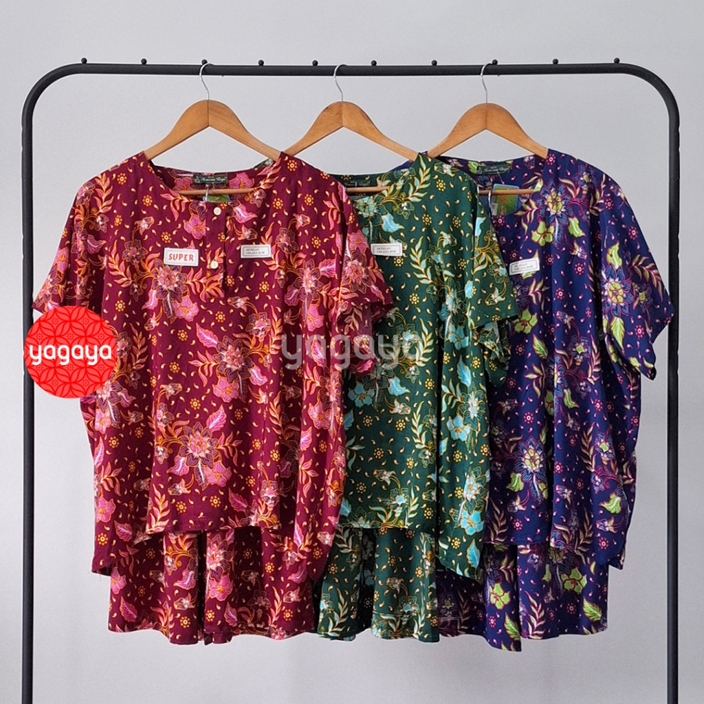 Setelan Kulot Kencana Ungu Jumbo KUI - Baju Tidur Batik Wanita #2