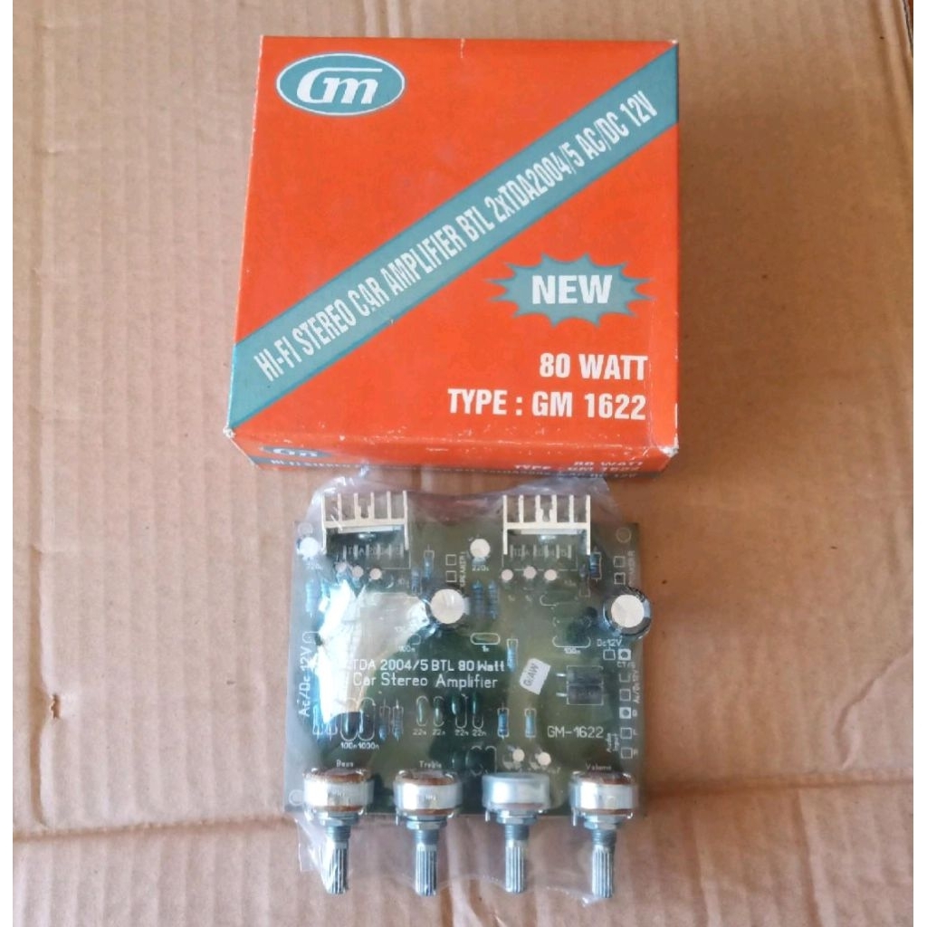 Kit Amplifier Stereo 80watt GM 1622 12 volt ac / dc