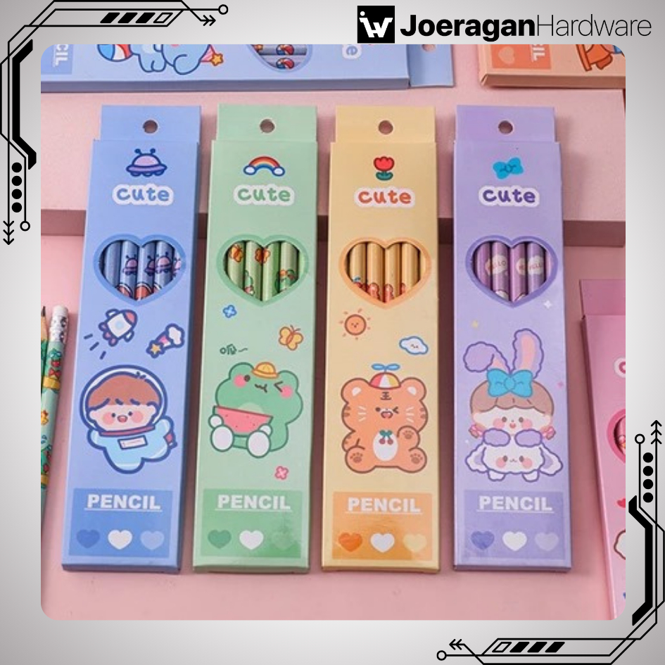

Alat Tulis Anak Sekolah Pensil Penghapus Stationary Karakter Isi 6 Pcs Kartun Lucu Warna Warni