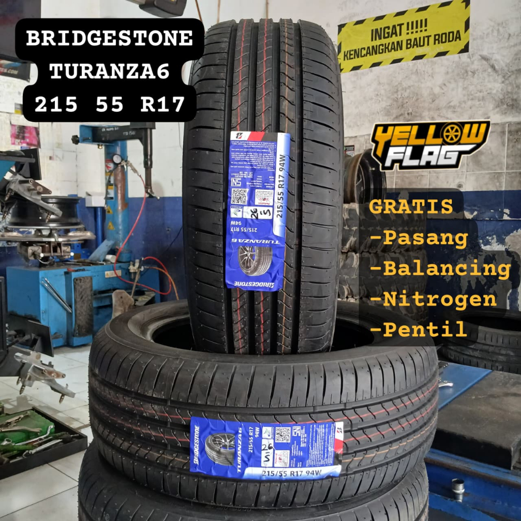 Ban Mobil Standar Hrv Camry Rush Innova Ring 17 Bridgestone Turanza 6 Ukuran 215 55 R17 Tubles