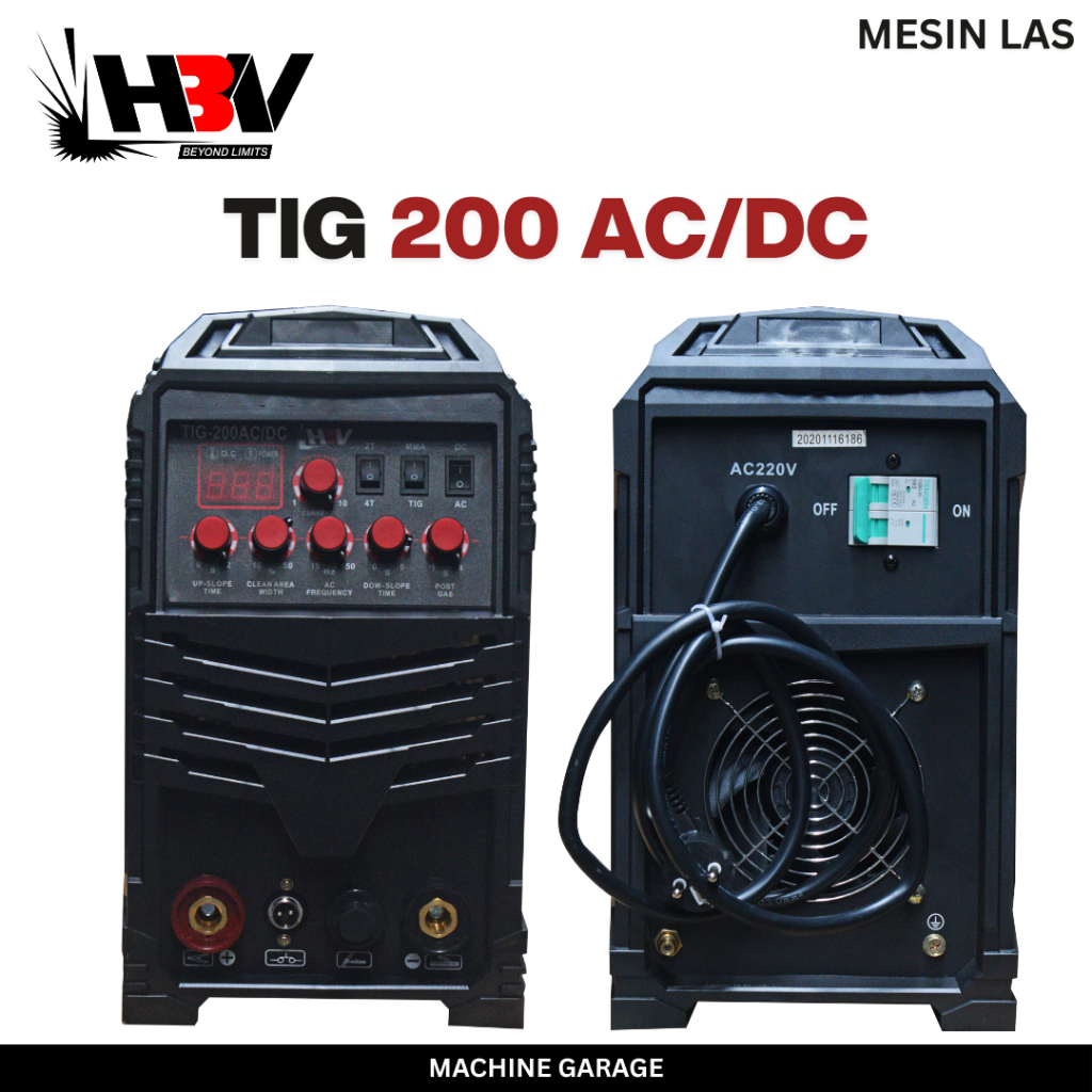 Mesin Las TIG Aluminium ACDC TIG 200 HBV