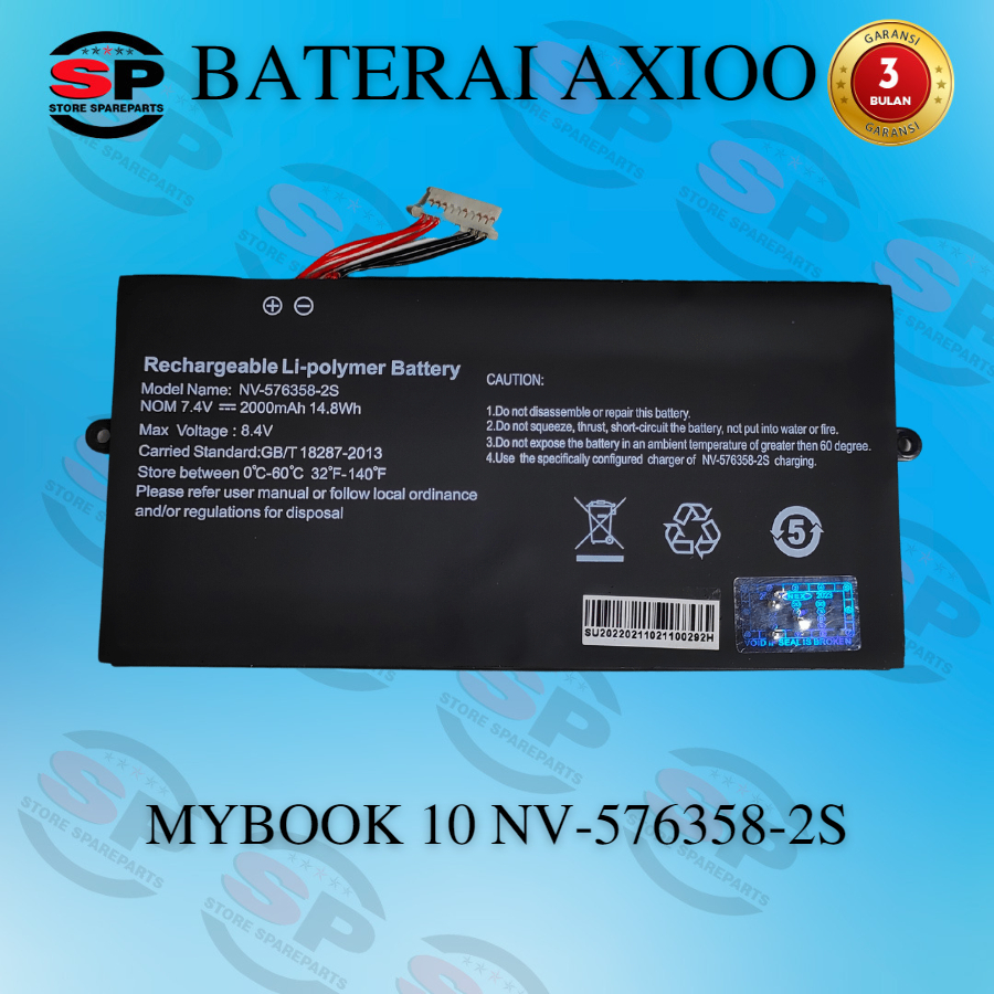 BATERAI AXIOO MYBOOK 10 NV-576358-2S