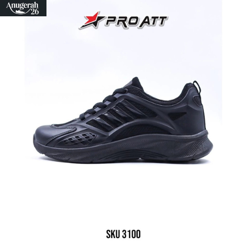 PRO ATT Sepatu Sekolah Hitam Pria Dewasa & Remaja SKU 3100 Size 39-44 – Sepatu SMP SMA