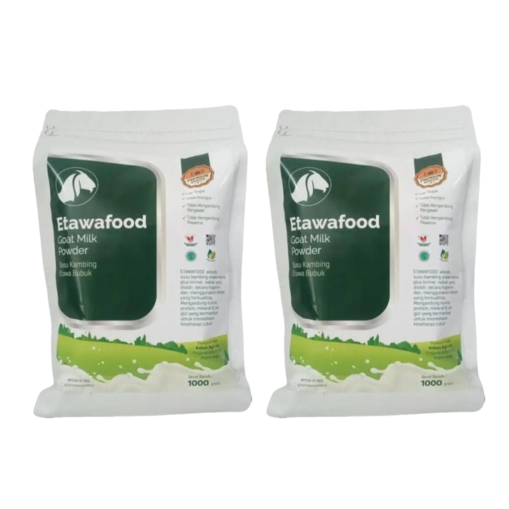 

2 PCS Susu Kambing Etawafood 1000g – Susu etawa bubuk 100% asli BPOM